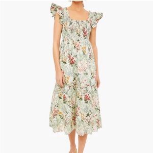 Tuckernuck Floral Smocked Dress with Ruffle Sleeves